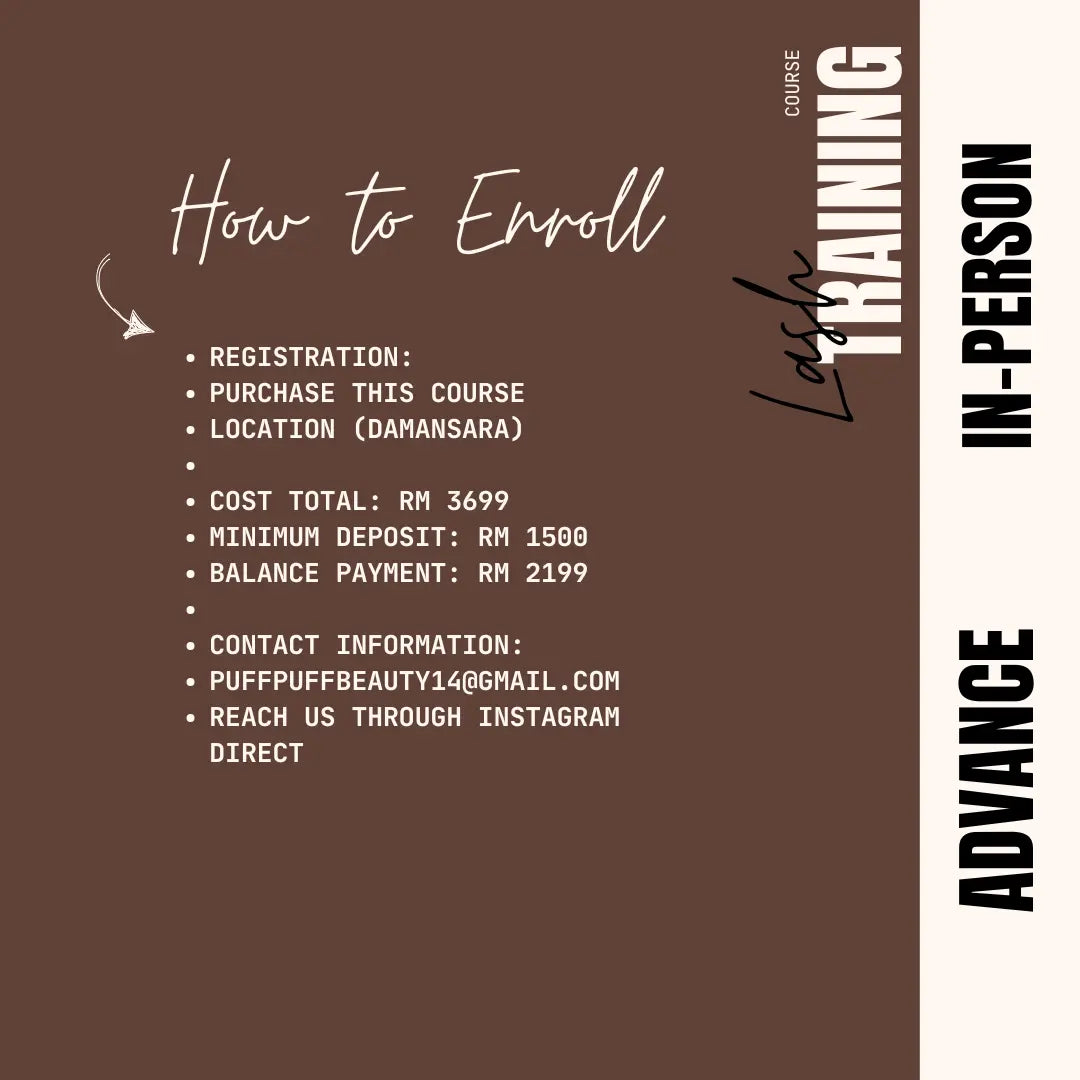 Lash Extension Advance Course Puff Puff Beauty