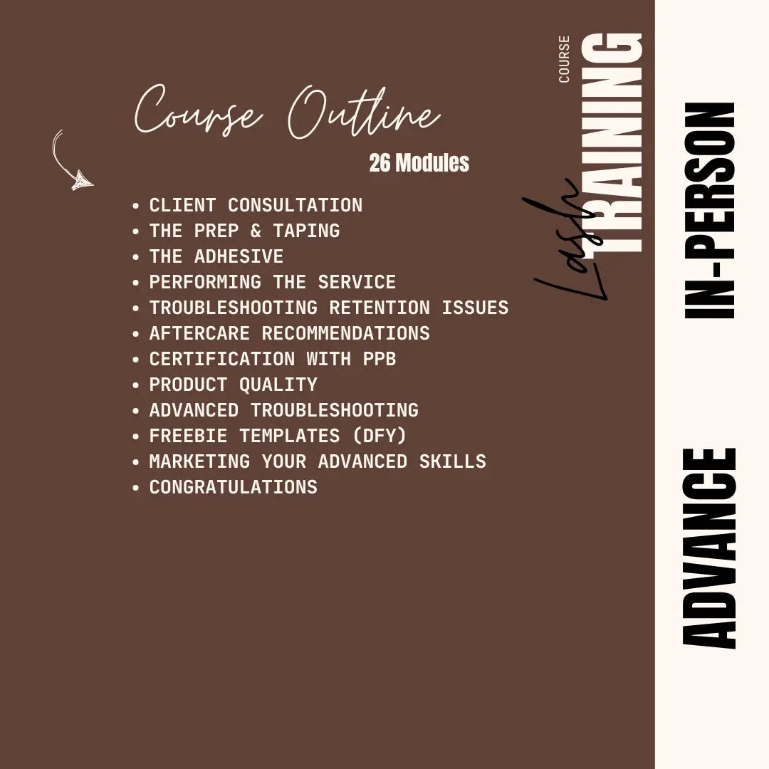 Lash Extension Advance Course Puff Puff Beauty