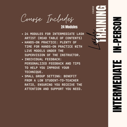 Lash Extension Intermediate Course Puff Puff Beauty