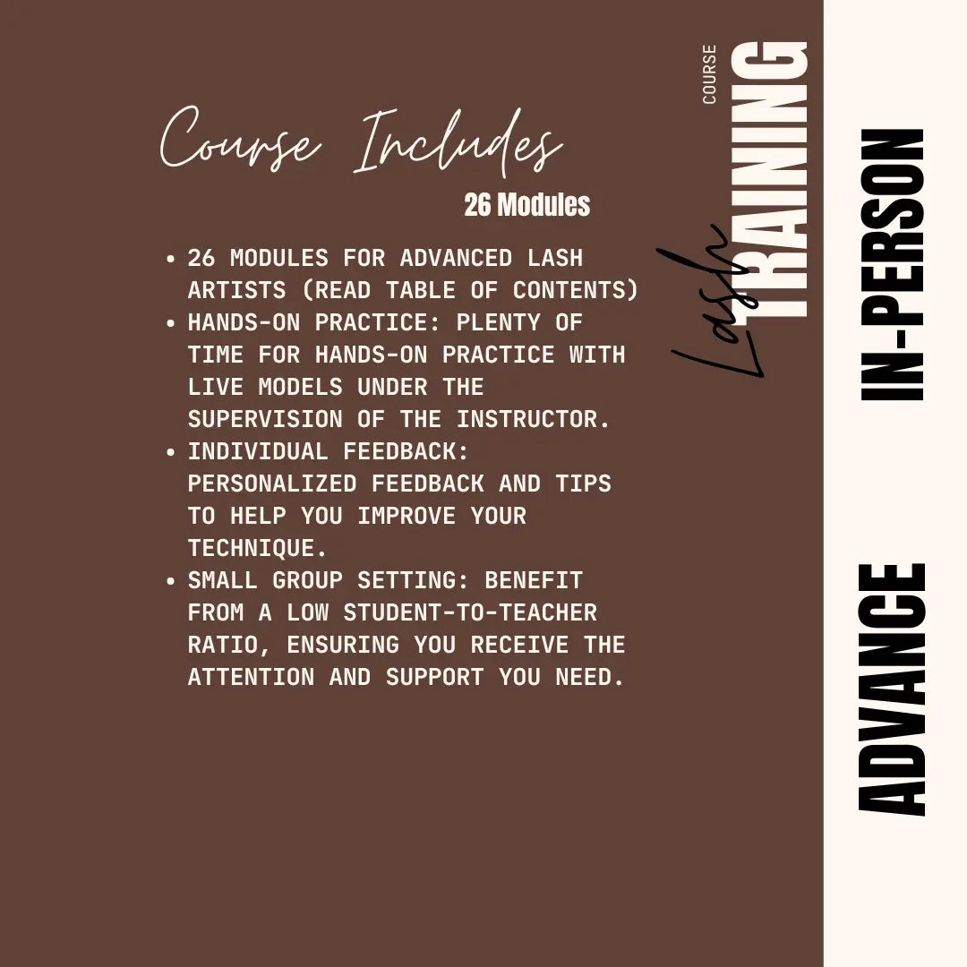 Lash Extension Advance Course Puff Puff Beauty