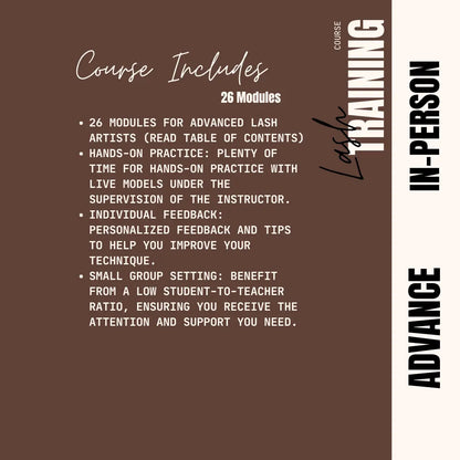 Lash Extension Advance Course Puff Puff Beauty