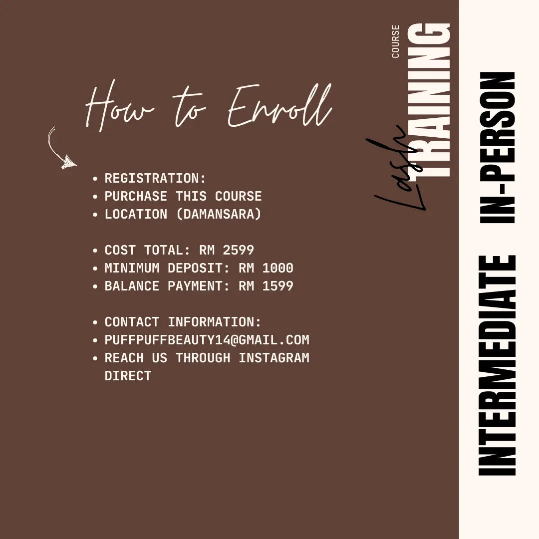 Lash Extension Intermediate Course Puff Puff Beauty