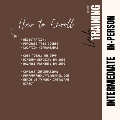 Lash Extension Intermediate Course Puff Puff Beauty