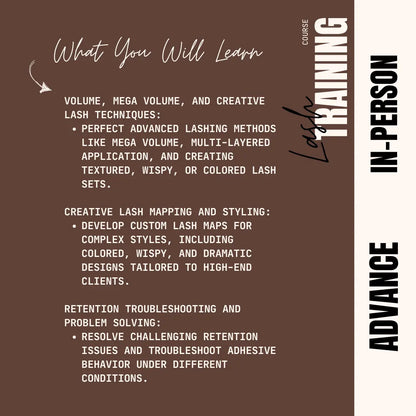 Lash Extension Advance Course Puff Puff Beauty