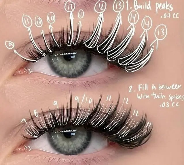 Custom Made Black Lashes Puff Puff Beauty