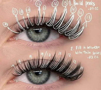 Custom Made Black Lashes Puff Puff Beauty