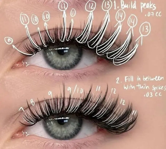 Custom Made Black Lashes Puff Puff Beauty