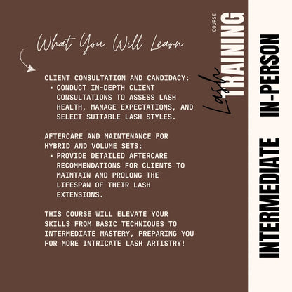 Lash Extension Intermediate Course Puff Puff Beauty