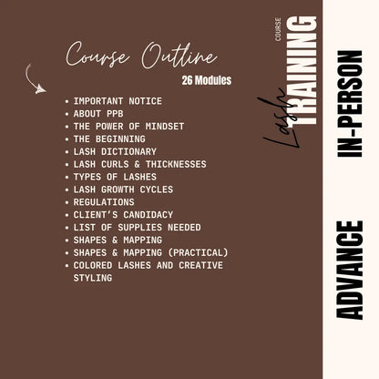 Lash Extension Advance Course Puff Puff Beauty