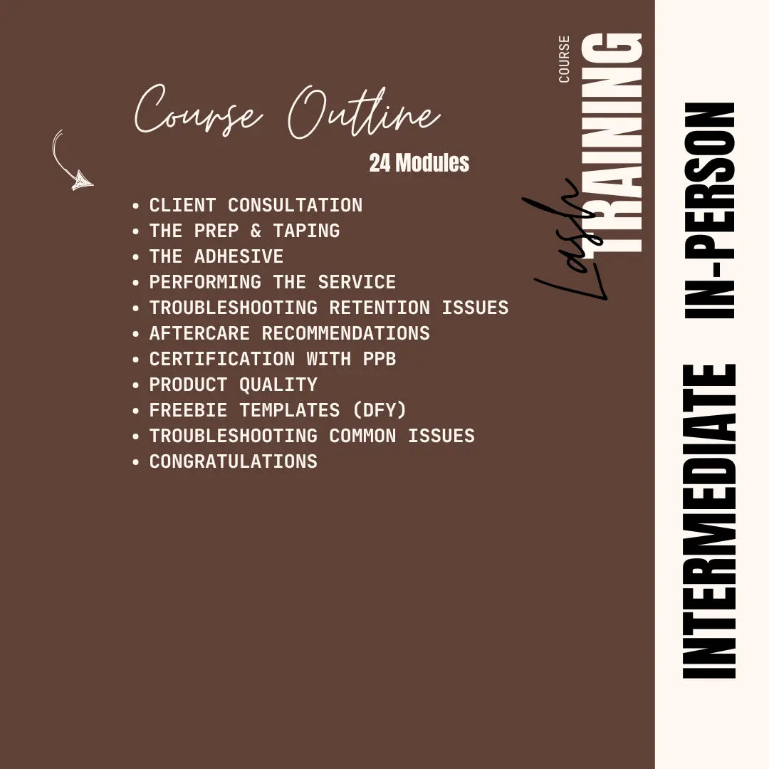 Lash Extension Intermediate Course Puff Puff Beauty