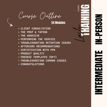 Lash Extension Intermediate Course Puff Puff Beauty